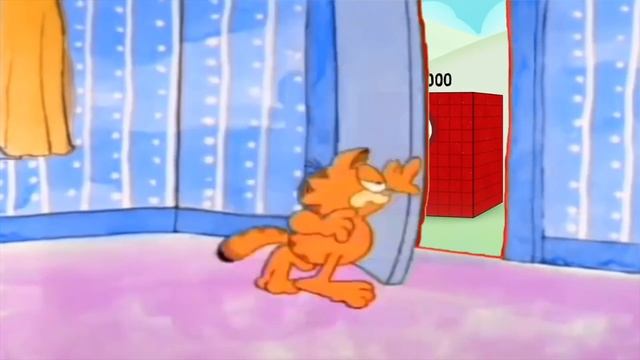 Garfield Answers The Door To Numberblocks l 1 - 100 - 1000 - 10 000 - 1 Billion Big Number смотреть онлайн