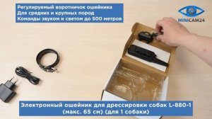 Подробная распаковка электронный ошейник для дрессировки собак L-880-1 (макс. 65 см)