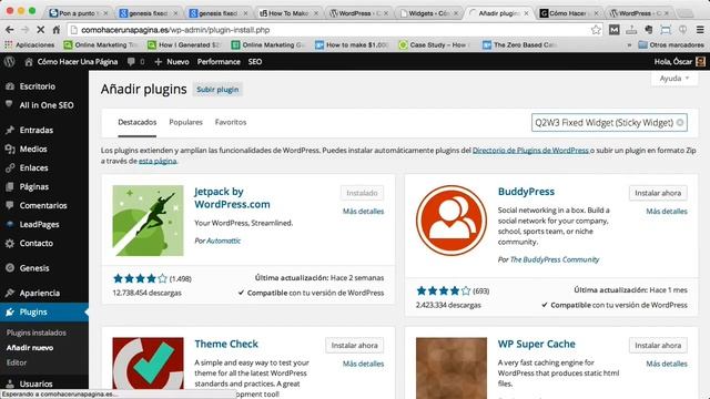 Cómo Fijar Widgets en el Sidebar o Lateral de tu Wordpress смотреть онлайн