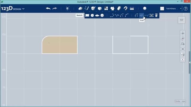 123D Design Tutorial - Sketch (Faces, Polyline, Spline, Arcs, Fillet, Trim, Extend, Offset, Project смотреть онлайн