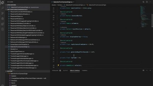 Unity3d with AR Foundation - How To Select AR Objects From Camera Origin Reference Object Position?