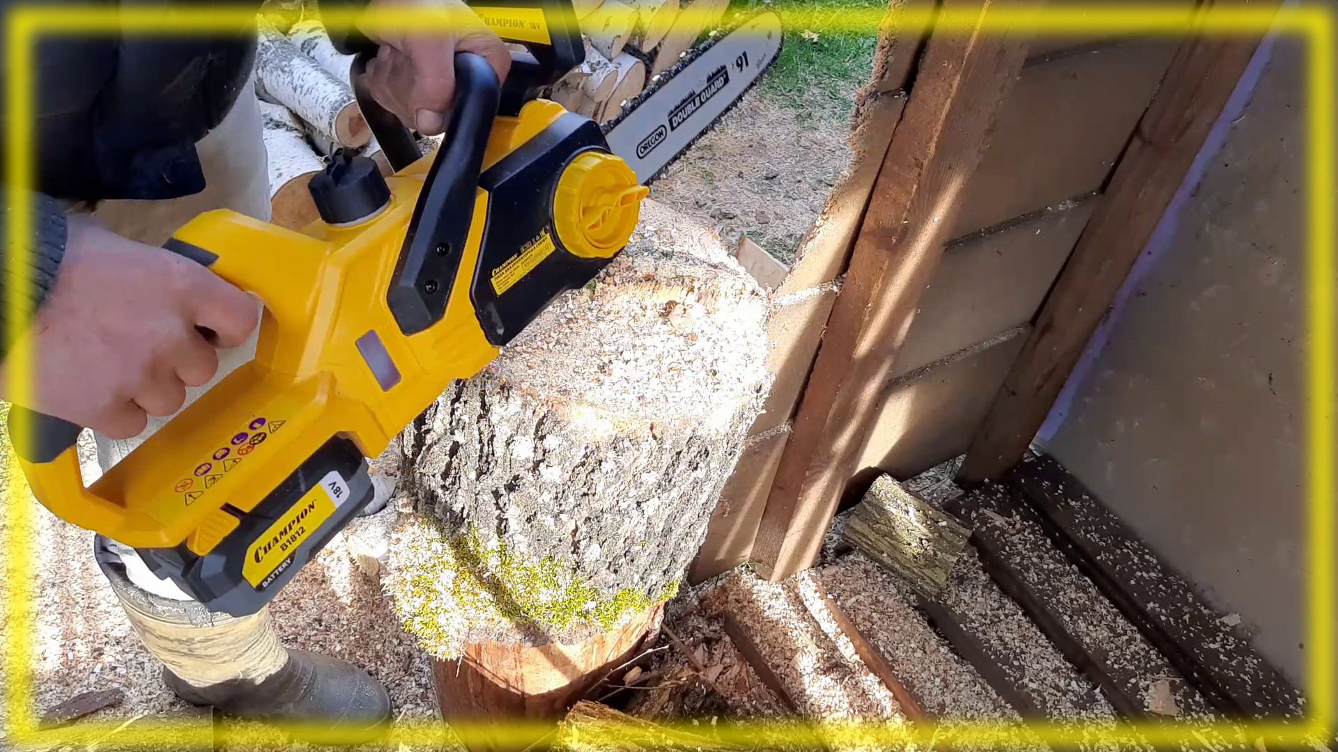 Champion CSB1811 Аккумуляторная цепная пила Обзор смотреть онлайн