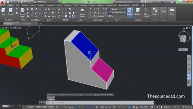 Using co-ordinates in AutoCAD 3D смотреть онлайн