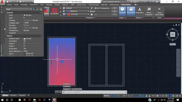 How To Use Gradient Hatch In Autocad 2017 | Learn Autocad смотреть онлайн