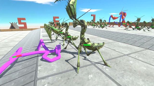 Rainbow Friends Finding Giant Praying Mantis - Animal Revolt Battle Simulator смотреть онлайн