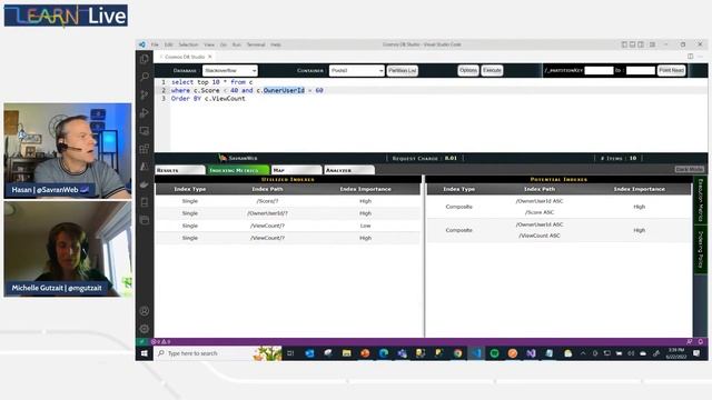 Learn Live - Measure index performance in Azure Cosmos DB SQL API смотреть онлайн