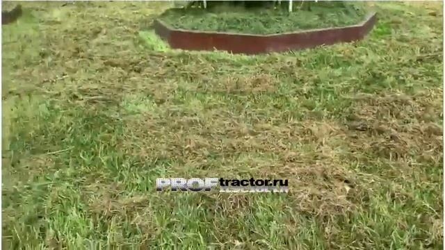 Райдер Stihl RT 4082 собирает старую траву с газона смотреть онлайн