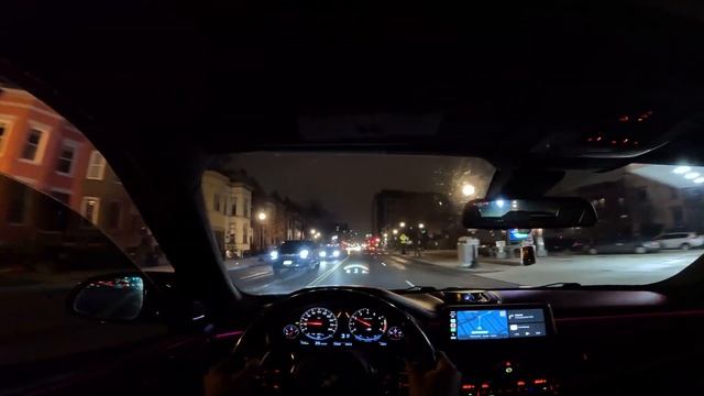 POV CITY NIGHT DRIVE STAGE 2 BMW X5M! BURBLES! (LOUD POPS AND BANGS)