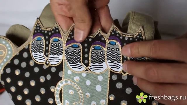 Сумки с кошками Laurel Burch (с ушками) - www.FreshBags.ru смотреть онлайн