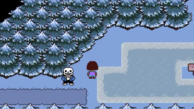 Прохождение "Undertale". Часть 5. Игра со снежком. смотреть онлайн