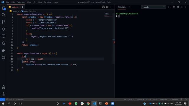 JavaScript async/await смотреть онлайн