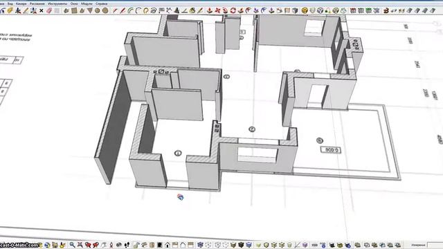 SketchUp Переводим чертёж из 2D в 3D модель ч 2 смотреть онлайн