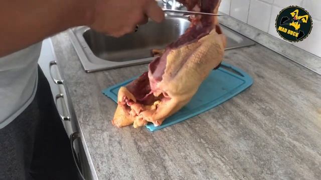 Финка Ромб №2 от Русского Булата. Тест - разделываем утку. смотреть онлайн