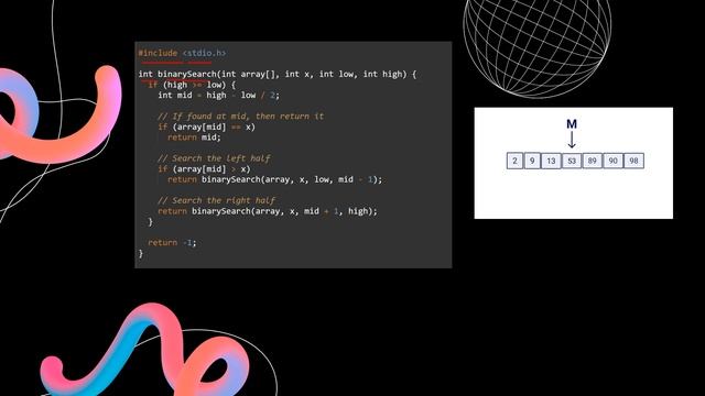 شرح خوارزمية البحث الثنائي | Binary Search Algorithm With Code Using C , Python смотреть онлайн
