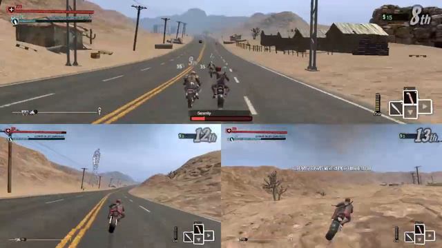 Road Redemption PS4. Gameplay SplitScreen смотреть онлайн