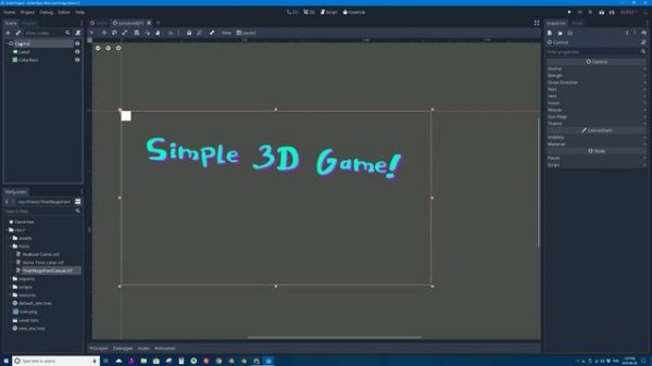 Godot 3.1: Creating a Simple 3D Game: Part 6 (Menu Screens, Text, Buttons, Signals) #GodotEngine