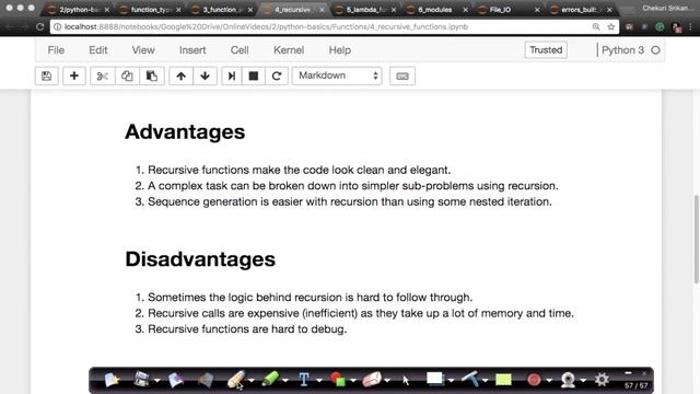 PythonTutorials For Beginners-Recursive functions in Python смотреть онлайн