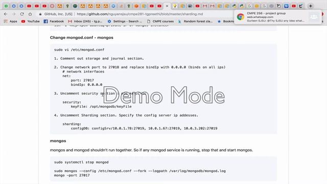CMPE281-Mongo Sharding смотреть онлайн