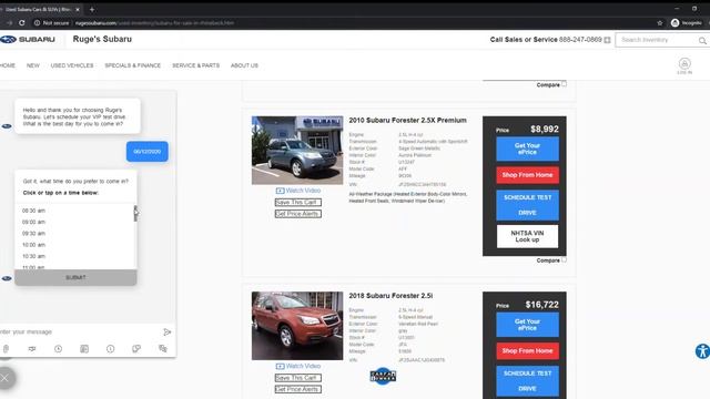 Schedule A Test Drive Online with Ruge's Subaru смотреть онлайн