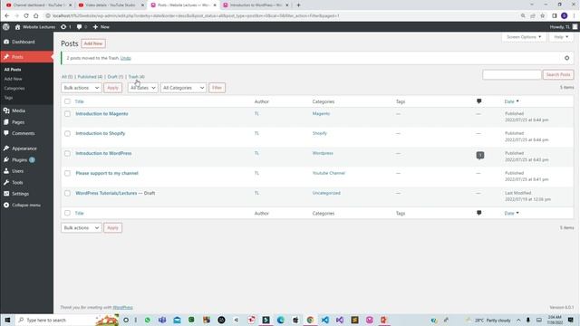 LECTURE #07= Wordpress For Beginners 2022 | Tags in Wordpress | Posts Options in Wordpress in urdu. смотреть онлайн