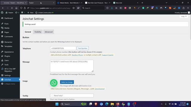 How to Add WHATSAPP CHAT Button on WordPress Website: WhatsApp Chat for WordPress смотреть онлайн