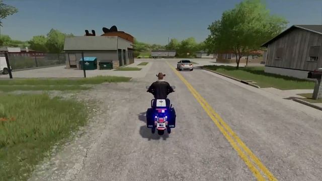 Police bike chases fast car | Farming Simulator 22 смотреть онлайн