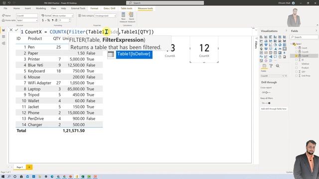 Power BI DAX For Beginners: COUNT, COUNTA, COUNTX, COUNTAX, COUNTBLANK, DISTICTCOUNT,  COUNTROWS