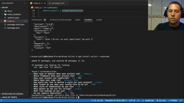 EsLint no VS Code! Padronize e corrija seu código Node.JS automaticamente! смотреть онлайн