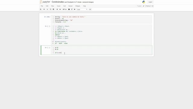 Comparadores y Condicionales - Python 3.7 смотреть онлайн
