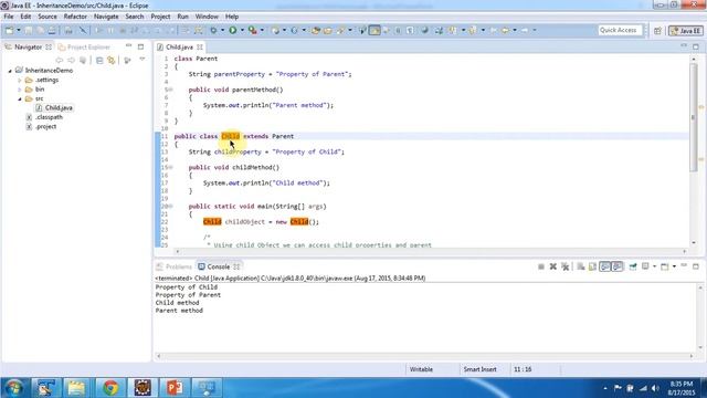 Java Inheritance Example (Child - Parent) | Java Tutorial смотреть онлайн