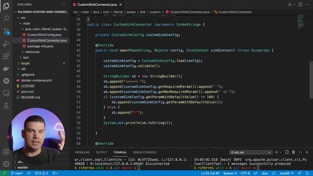 Writing Custom Sink Connectors for Pulsar I/O смотреть онлайн