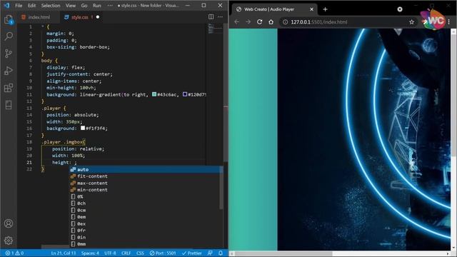 Audio Player using HTML CSS | HTML5 Audio Player смотреть онлайн