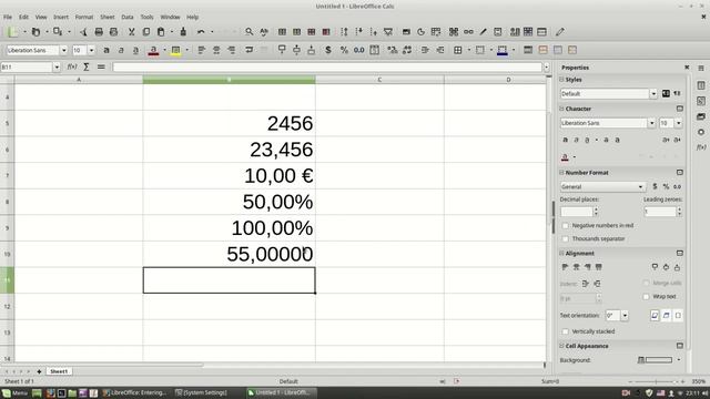 LibreOffice Calc - Data types Formatting смотреть онлайн