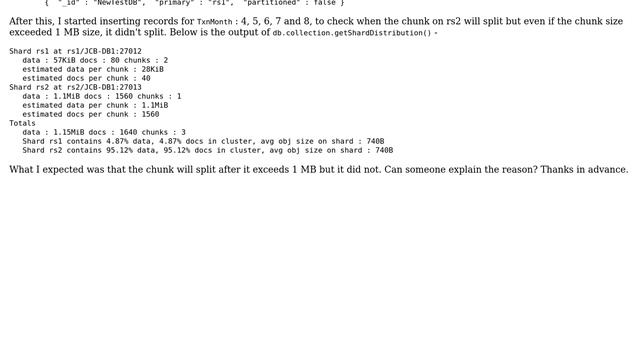 Databases: Chunks not splitting on MongoDB sharded clusters смотреть онлайн