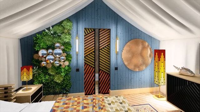 Дизайн гостиничного номера, для кемпинга на Чёрном море. смотреть онлайн