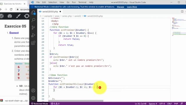 Exercices corrigés en PHP les fonctions Ex05 смотреть онлайн