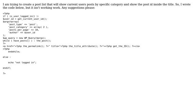 Wordpress: create front-end users post list by specific category смотреть онлайн