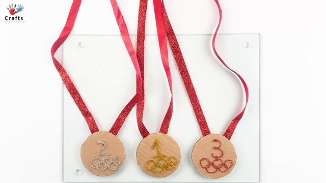 Easy cardboard Olympic Medal craft for kids ??? | Olympic craft ideas?- Crafts with Toddler смотреть онлайн
