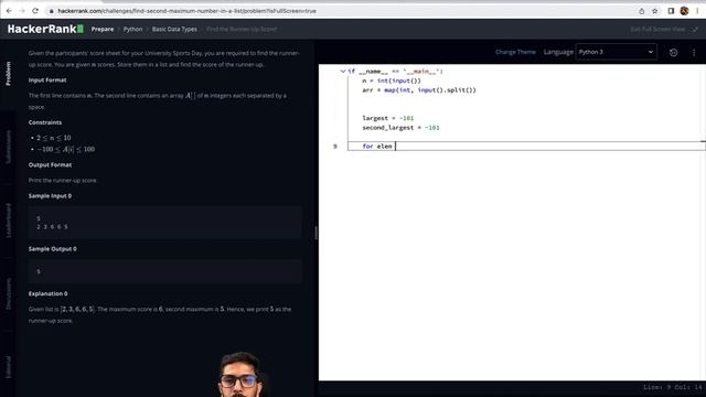 First runner up Score | Hackerrank Solutions in Python смотреть онлайн