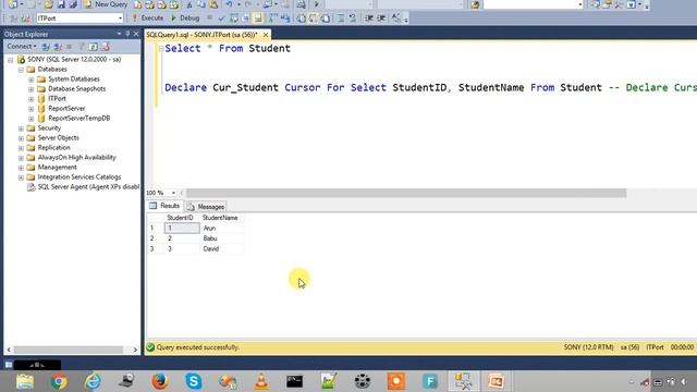 Basics Of Cursors in SQL Server Tamil смотреть онлайн