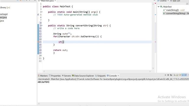 Convert string from "abcDEFghi" to "ABCdefGHI" in java without using inbuilt methods смотреть онлайн