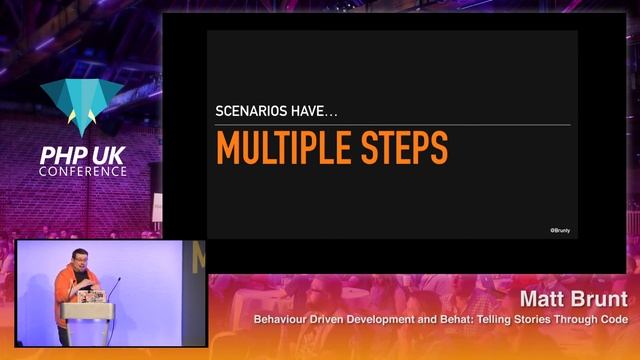 PHP UK 2018 - Matt Brunt - Behaviour Driven Development and Behat: Telling Stories Through Code смотреть онлайн
