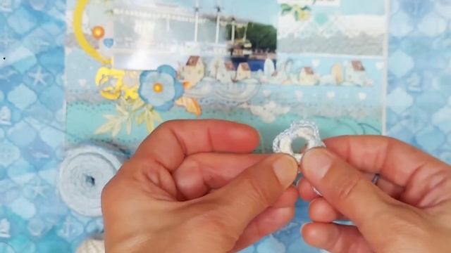 Спасательный круг связан крючком. Отличный декор для альбома в технике скрапбукинг. смотреть онлайн