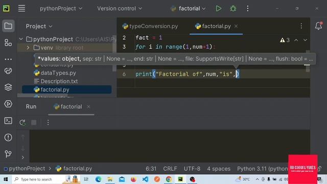 How to find Factorial of a Number in Python | Python Library | Pycharm | Python Practice смотреть онлайн