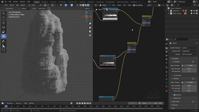 [Tutorial]: How To Make Procedural Rock Cliffs In Blender смотреть онлайн