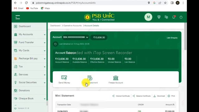 Punjab & Sind Bank Account Statement Download Kaise Kare 2023| PSB bank e passbook statement | #psb смотреть онлайн