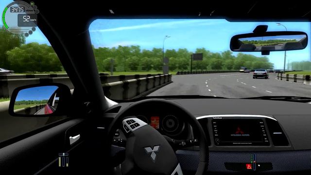 City Car Driving - Mitsubishi Lancer X 2008 (60fps) смотреть онлайн