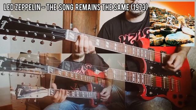 Led Zeppelin - The Song Remains The Same (intro) double neck Guitar Cover (Chibson double neck) смотреть онлайн