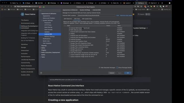 Cài đặt môi trường lập trình React Native (Typescript) - Chạy và debug app смотреть онлайн