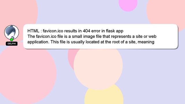 HTML : favicon.ico results in 404 error in flask app смотреть онлайн